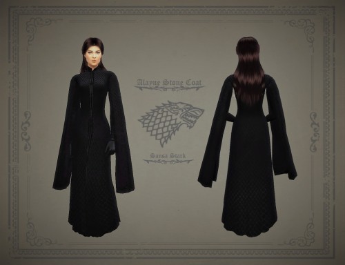 Simblreen treat #2: This coat is inspired by Sansa’s Alayne Stone look. There are some minor issues 