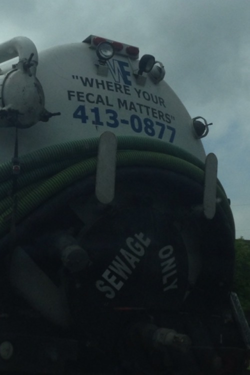 Funny plumbing truck