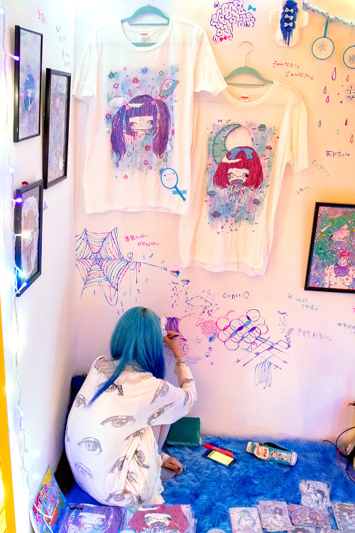 Japanese artist Sakanako at Design Festa in Tokyo this weekend.