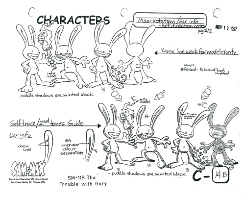 talesfromweirdland:Model sheets for Sam and Max. Great characters, that have been the stars of sever