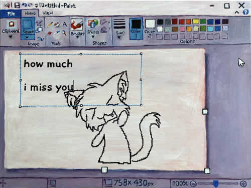 How Much I Miss Youacrylic Paint On Stretched Canvas30x40meowgirl300