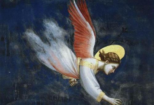 Giotto, Details of Angels from the frescoes of the Scrovegni Chapel in Padua, 14th century