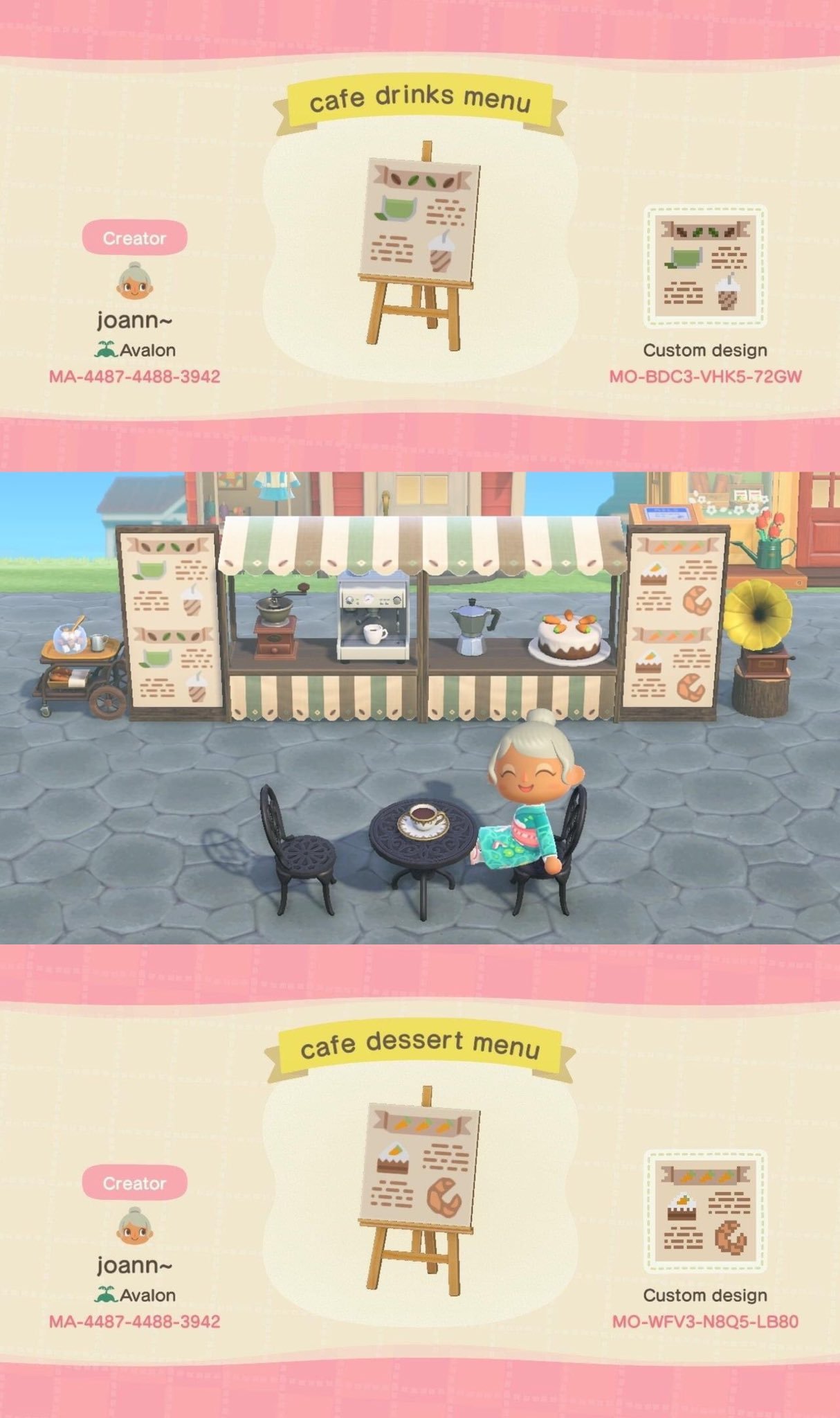 Blackboard Menu Furniture Cafe Item For Animal Crossing New Horizons ACNH 