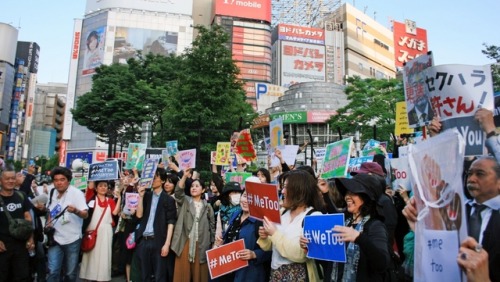  Slow to start, Japan is finally having a #MeToo moment On Saturday afternoon, some 300 protesters d
