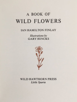 garadinervi:    Ian Hamilton Finlay, A Book