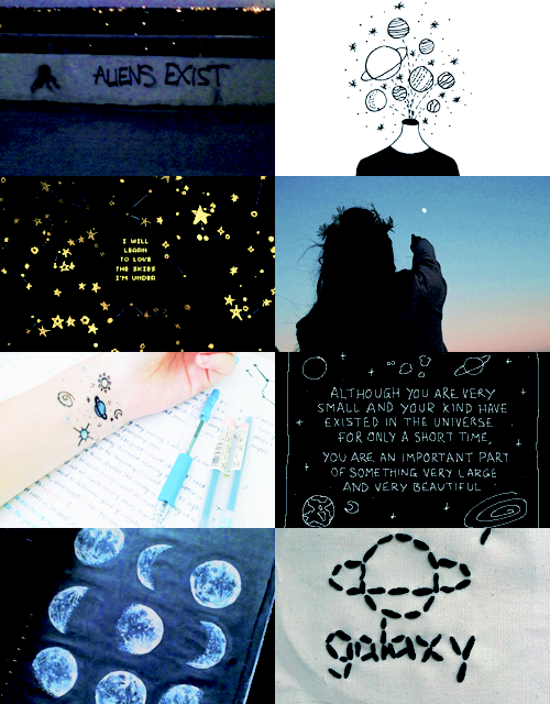 colouriisms:  character aesthetics  ➢ the astrophile. “ look at the stars. it