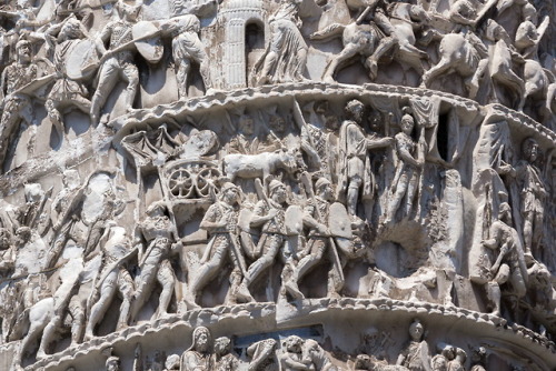 romebyzantium: Reliefs - Column of Marcus Aurelius, Rome, Italy. Read More: colosseumrometic