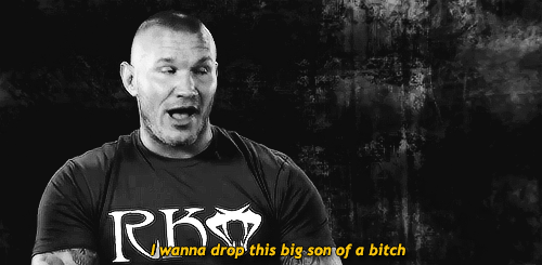 r-a-n-d-y-o-r-t-o-n:  Randy Orton message to Brock Lesnar. 