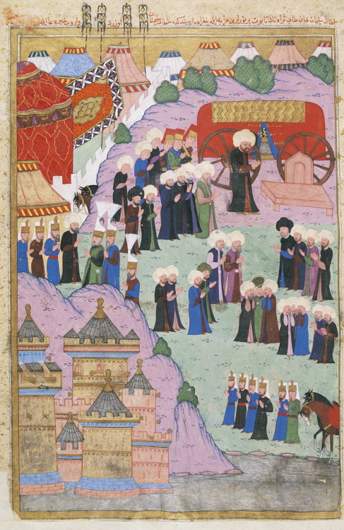 historyontheorientexpress:Kanunî Sultan Süleyman'ın cenaze namazı, Lokman, Hünern&ac