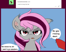 askcherrytheslime:“ Do not boop the bat