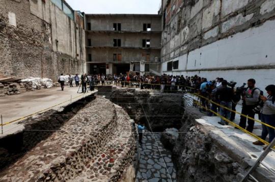 Archaeologists discover Aztec ball court in heart of Mexico City