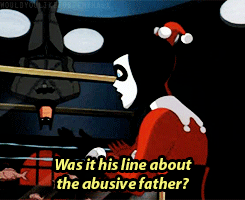 xxcookievampiressxx:   fandom–trash:  badluckcrow1:  “He’s got a million of them Harleen”  DON’T ROMANTICIZE HARLEY AND THE JOKER’S RELATIONSHIP  *STARES AT HOT TOPIC DEAD IN THE FACE* 