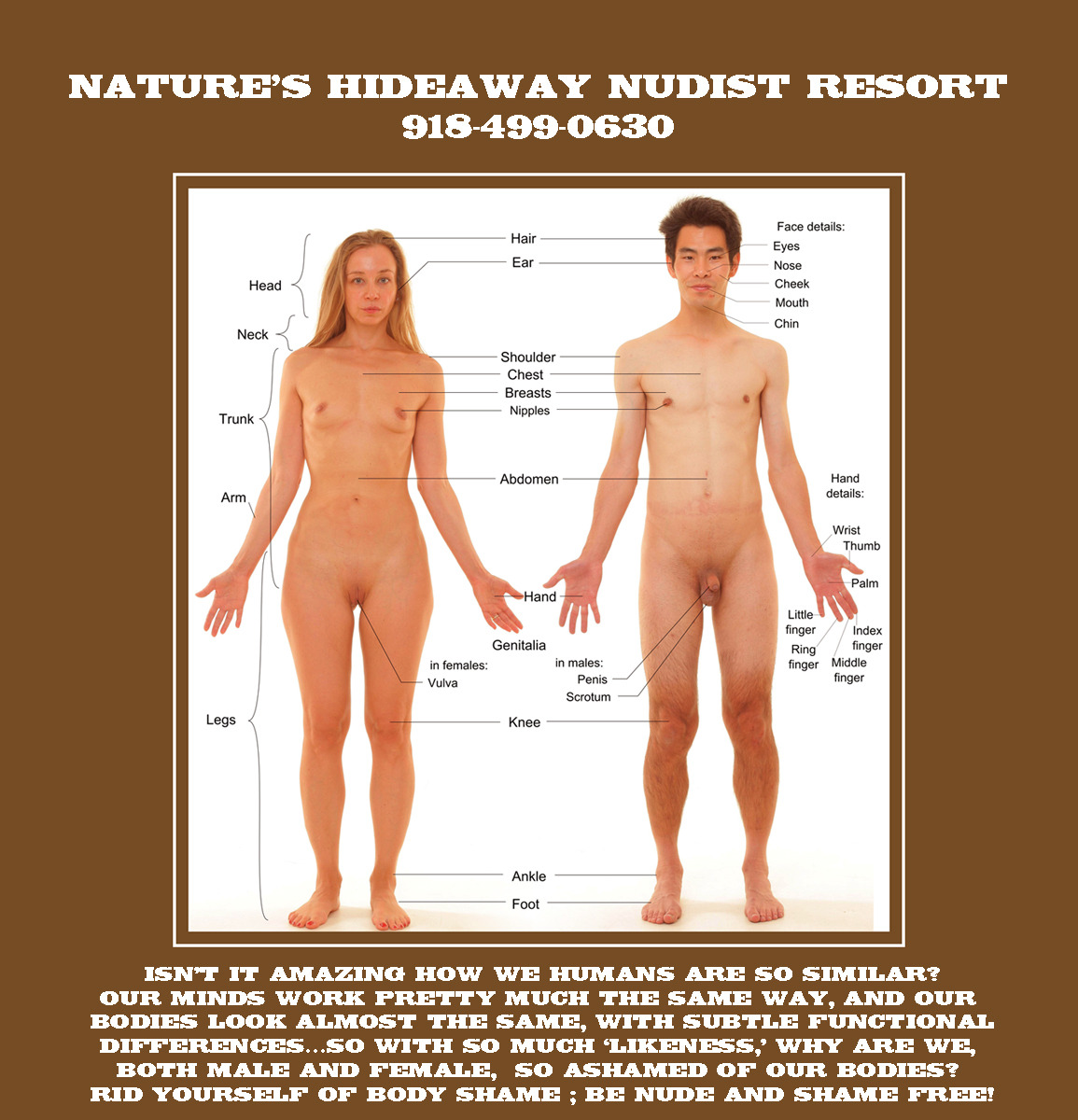 Nudism is fun and emotionally and physically healthy. Enjoy nudism with your family