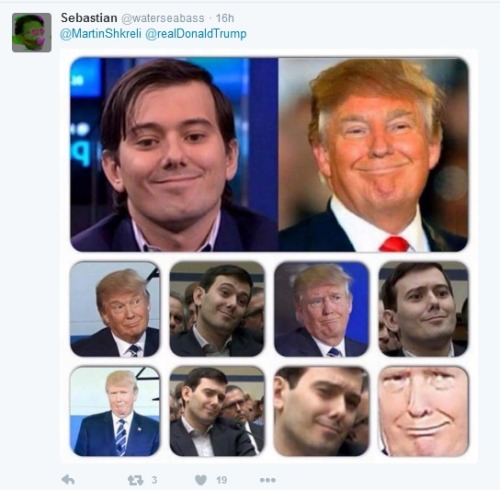 bitterbitchclubpresident:  spankmehardbarry:  gigasatan:  what kind of self-drag is this  this look just screams “im a soulless, ugly, and arrogant douchebag with no morals” and it suits them both perfectly  He’s proud of it   The “asshole”