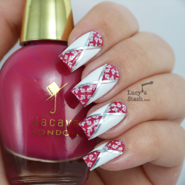 Diagonal Nail Art feat. Jacava London Candy Floss and Mont Blanc with TUTORIAL http://bit.ly/12SNEvx