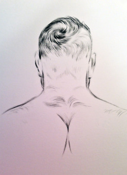 thedailydrawingproject:  Back and neck, 9th