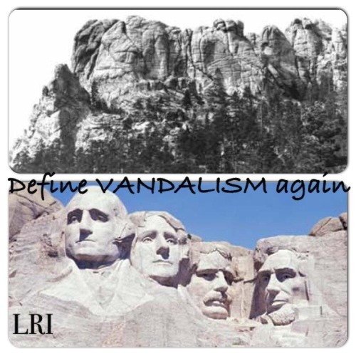 facedownunderthemoss:  haiweewicci:  lastrealindians:  86 years ago today (1927) Gutzon Borglum began defacing the sacred BlackHills with Mt. Rushmore.  Everyone must remember that “Mt. Rushmore” (the Black Hills) does not legally belong to the federal
