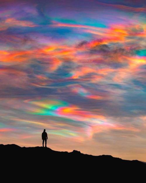 Polar stratospheric clouds over Iceland. Have you ever seen them before? They’re real!   Photos by H