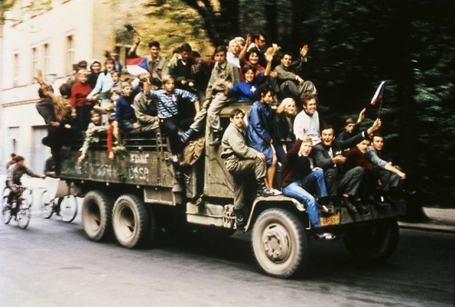 Demonstrations against the Soviet invasion of Czechoslovakia (August1968):Czechoslovakian army truck