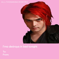 allthebandacronyms:  my attempt at a valentines card 