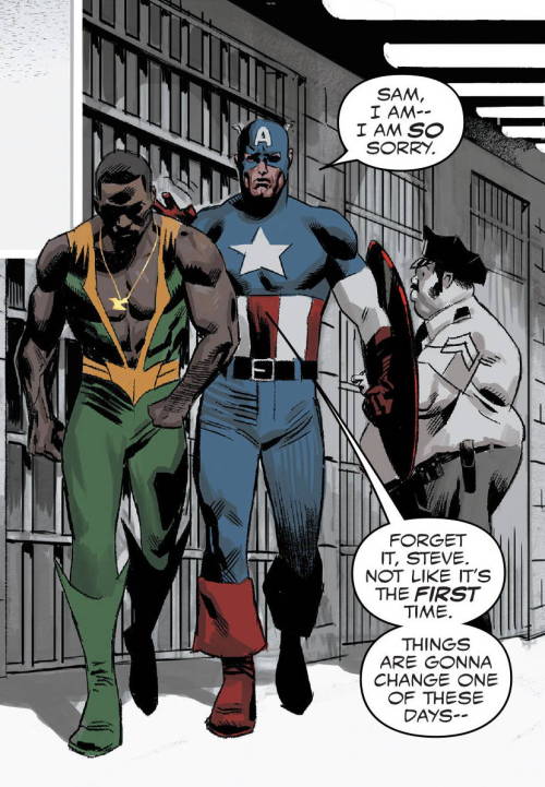 thefingerfuckingfemalefury: drfitzmonster:  thefingerfuckingfemalefury:   kuroba101:  thefingerfuckingfemalefury:  superheroesincolor:  Captain America: Sam Wilson Vol 1 #11 (2016)    Story: Nick Spencer, art: Daniel Acuna  Get the series here  [ Follow