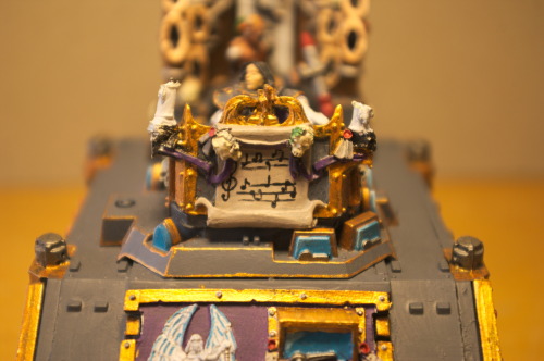 Some pictures of my Exorcist tank, a holy machinery of war, bringing the Emperor’s wrath to Heretics