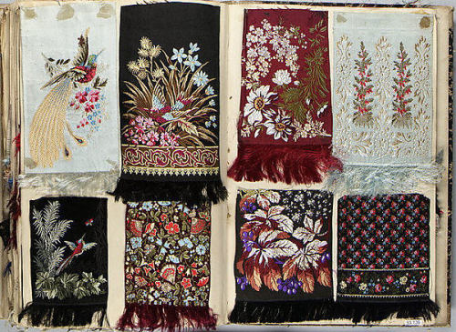 heaveninawildflower: Woven textiles from a French album (circa 1878).Images and text courtesy The Me