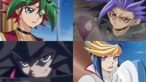 ispeakhalflies: rainbow-yuto:But WHAT IF they all changed their eye color*glares that yuya on th