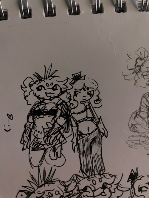 And The Last Doodle Dump! Me And My Mutual @mushroomgutzs Ocs! For Grand Fest. Mack And Erel :3