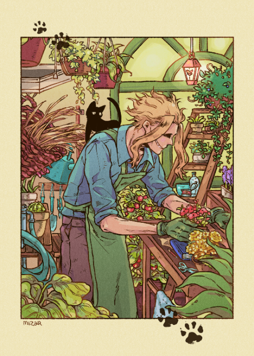 This is my print for the All Might “Radiance” fanzine!! I enjoy drawing Yagi in a relaxed environmen