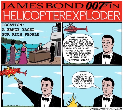 Porn onegianthand:James Bond in Helicopterexploder photos