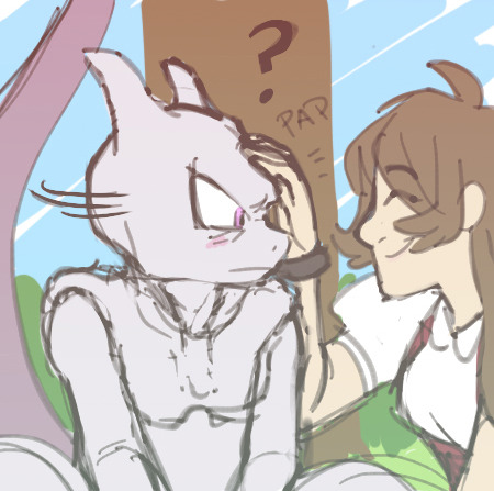 mewtwoofficial:  jigokuhana:  Had a cute follow-up idea to my previous doodle comic…which seemed to kill a lot of you with feels. :| Since Mewtwo was alone for so long and had some rough times, I doubt the guy would actively ‘ask’ to be pet on the