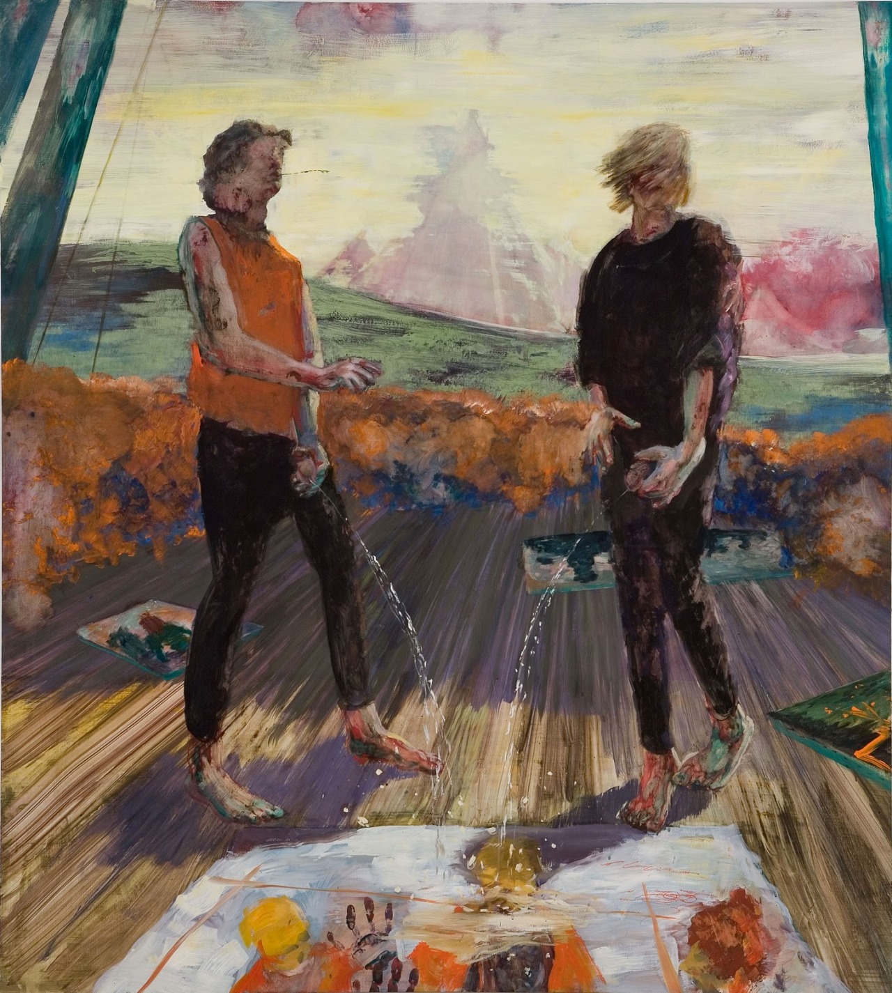 thunderstruck9:Annie Lapin (American, b. 1978), Older Boys, 2007. Casein and oil