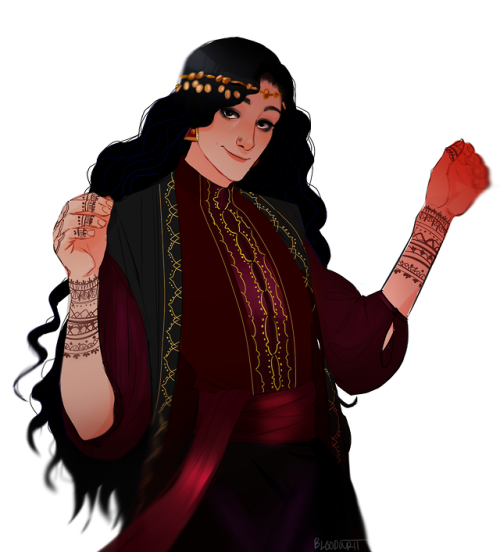 bloodwrit: another bit of fan art for a book rec! This is Varazda from AJ Demas’ book Sword Dance! s
