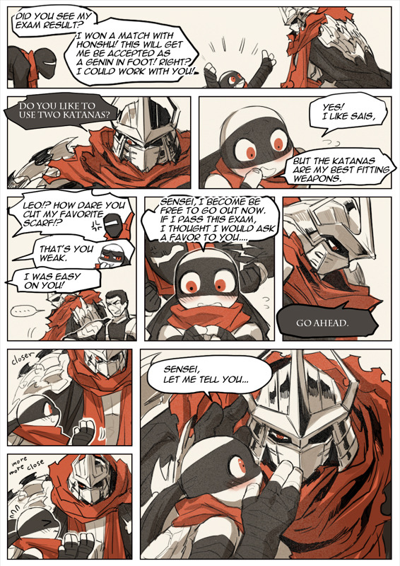 zibanitu6969:       TMNT fancomic “Dimension M Red and Black”#7 page 6-9/9 *Previously