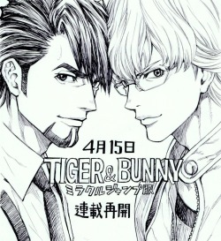 tigerandbunnyftw:  From illustrator of the T&amp;B Miracle Jump manga serialisation, Ueda Hiroshi, which is returning this month with a new chapter. https://twitter.com/uedasensei/status/455349907511984130 