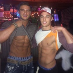 sexy-lads:  Colin Wayne and Marc Fitt showing their abs 