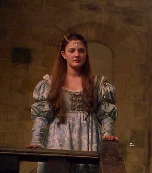 costumeloverz71:Danielle’s (Drew Barrymore) Blue brocade gown… Ever After (1998).. Cost