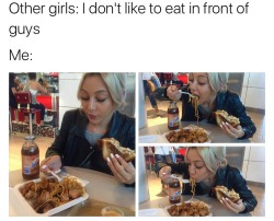 candiikismet:  tormans-space:  triste-luna:  chillassbill:  chulaspice:  poonany:  Honestly, no guy is worth it for you to not treat yourself  I don’t mean to be dramatic but this shit is only seen as cute and cool when it’s a skinny girl  ^^ shes