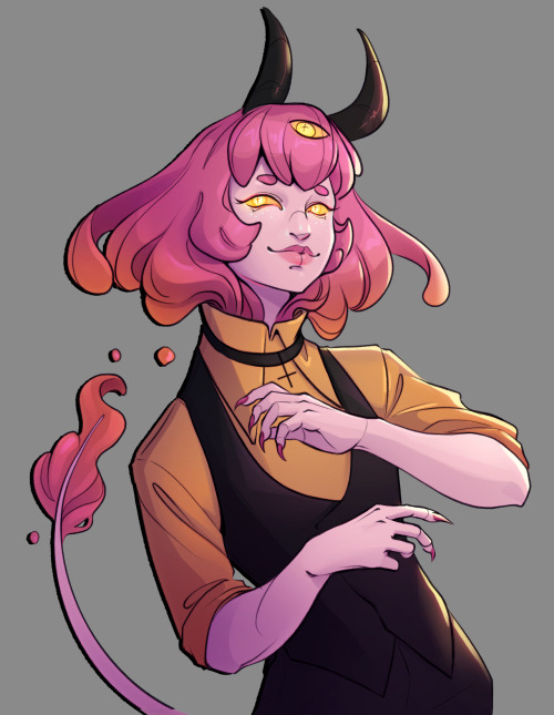 Another main character from Monster Café: Poppy! An energetic demon who just wants to travel the wor