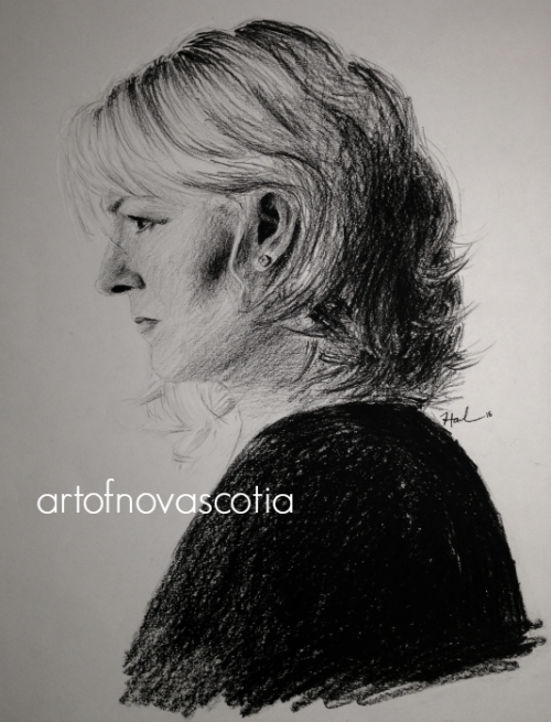 akaanonymouth: artofnovascotia: major berenice wolfe for @magnass11x14, white and black charcoal now