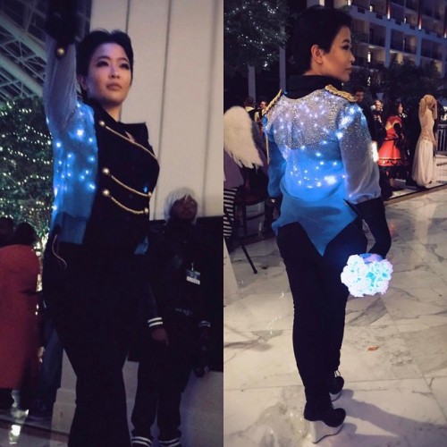 yukipri:  How I lit up my Stammi Vicino Yuuri, part 4: Overall, it looked a ton better AFTER all the rhinestones were on, in daylight it added just the extra bit of sparkle to give it a rl anime/photoshop effect, and at night it GLOWED! . Photo credit