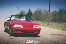 ford-mustang-generation:  openedbottle:My two Foxes… 1987 GT Vert1993 2.3 Turbo LX Hatchback  This man is doing it right!