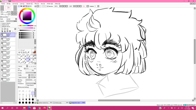 a Moogy wip.. how do y'all like her short messy hair?? 