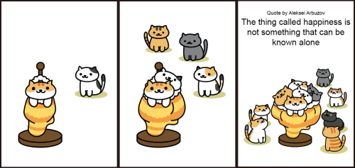 asherlangley: Cute cats and inspirational quotes(?). I got these from here. And there are more. =(^-