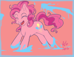 fluffehsage:  Fun painting with pinkie pie