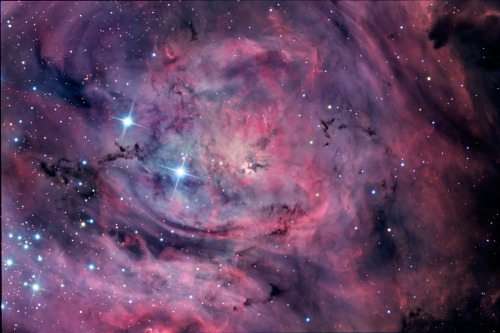 spaceplasma: Lagoon Nebula The Lagoon Nebula, M8 or NGC 6523. As one of the showpiece objects of the