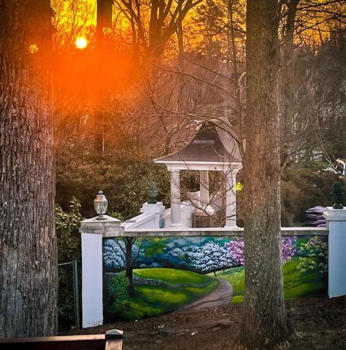 Sunrise over “Snow Spring”, a privately commissioned mural in Winston Salem, NC. It’s very gratifyin