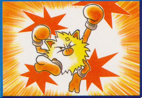 Primeape sticker cardWhoops! posted this one to the wrong blog yesterday