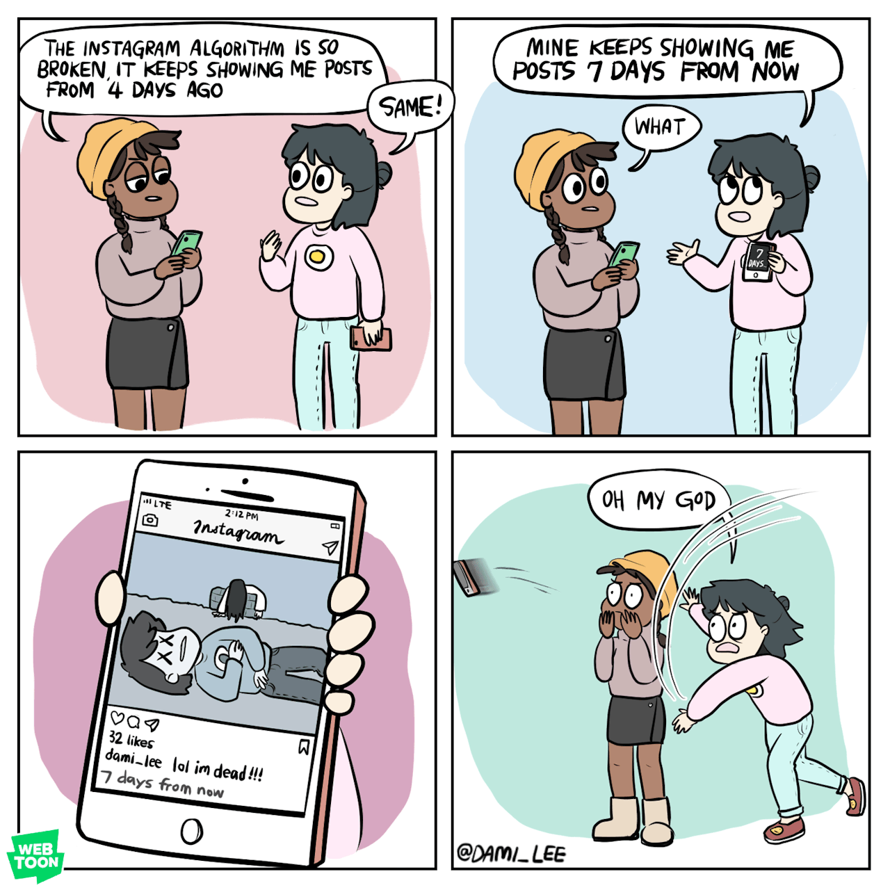 as-per-usual: the instagram algorithm is so messed up  Webtoon | Instagram | Facebook